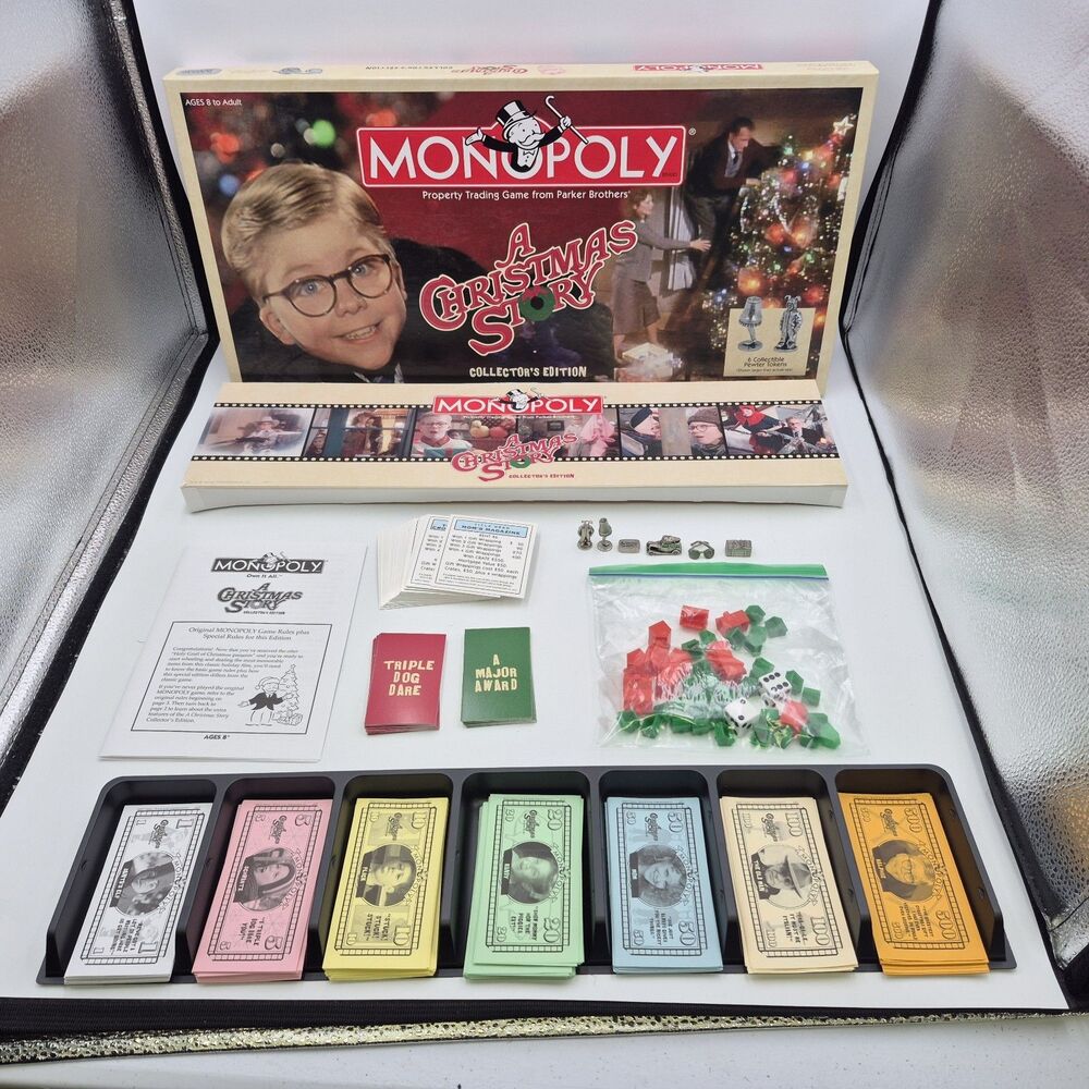 ☆RARE☆ MONOPOLY "A CHRISTMAS STORY" COLLECTORS EDITION ☆COMPLETE☆